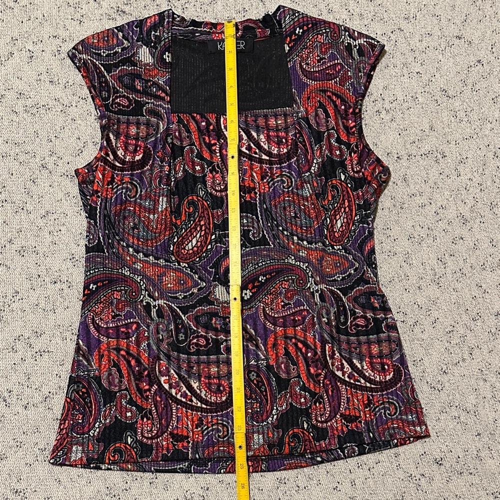 Kasper Women's Paisley Blouse - Red and Purple - Picture 7 of 7